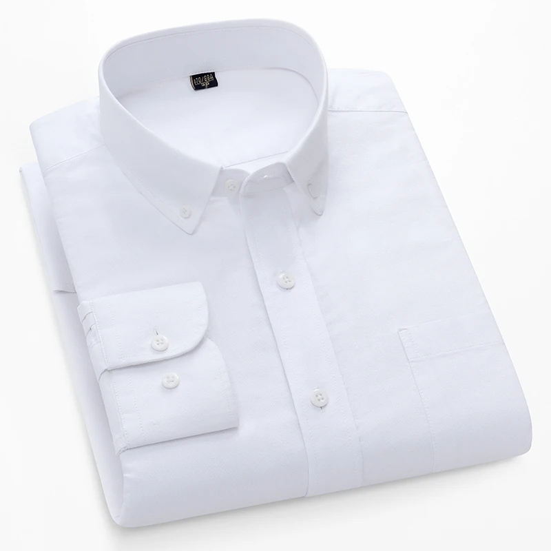 남성용 100% 면 옥스포드 소재 긴팔 셔츠, 슬림핏, - Oxford Cotton Casual Shirt Business 리뷰 및 가격