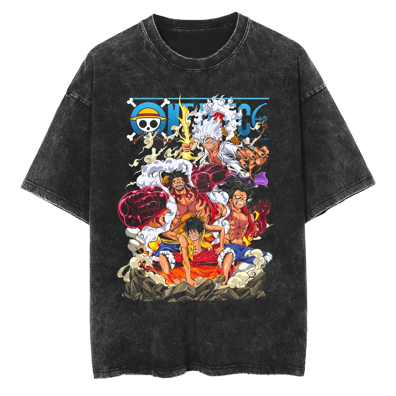 원피스 루피 기어 2 3 4 5 티셔츠 니카 빈티지 애 - Acid Wash Vintage Graphic T Shirt 리뷰 및 가격