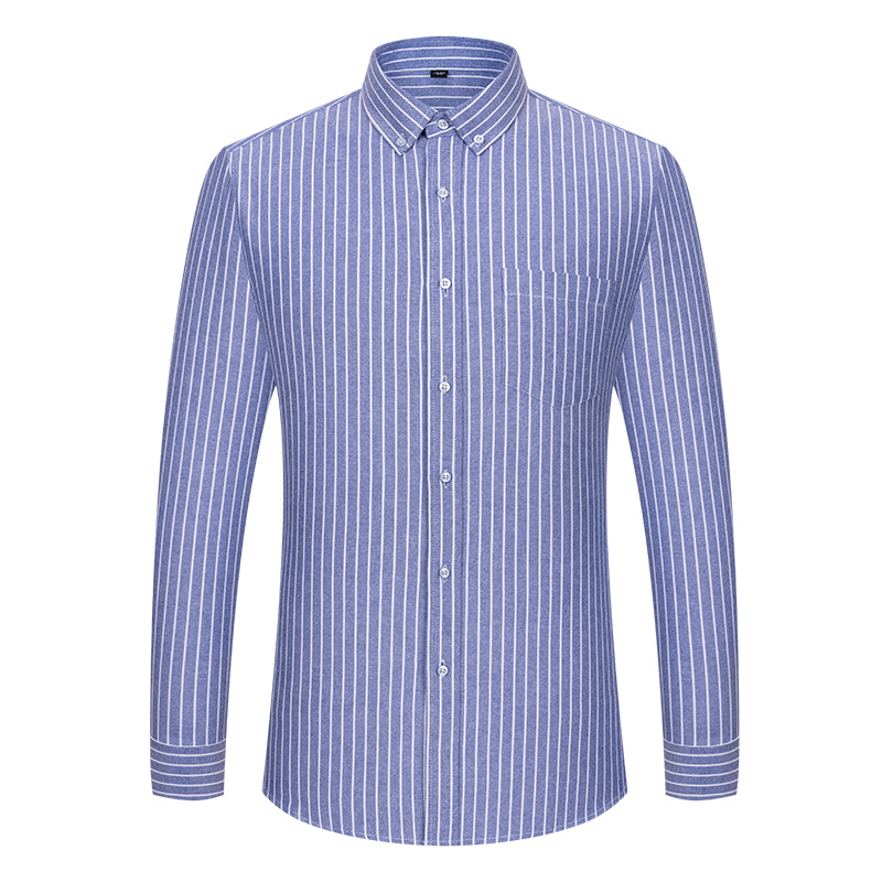 100% 순면 통기성 남성 옥스포드 긴팔 캐주얼 체크  - Oxford Cotton Casual Shirt Business 리뷰 및 가격