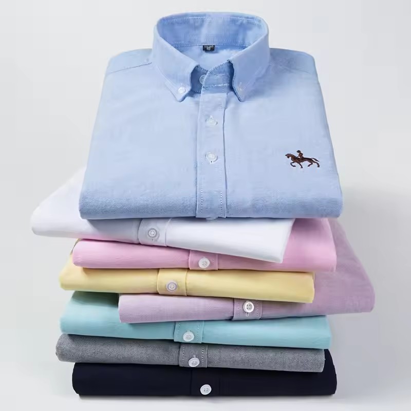 100% 면 소재의 남성용 옥스포드 셔츠, 긴 소매,  - Oxford Cotton Casual Shirt Business 리뷰 및 가격